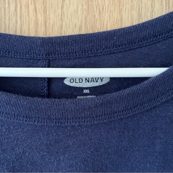 Old Navy Blue & Green Striped T-Shirt 100% Cotton - Picture 4 of 7